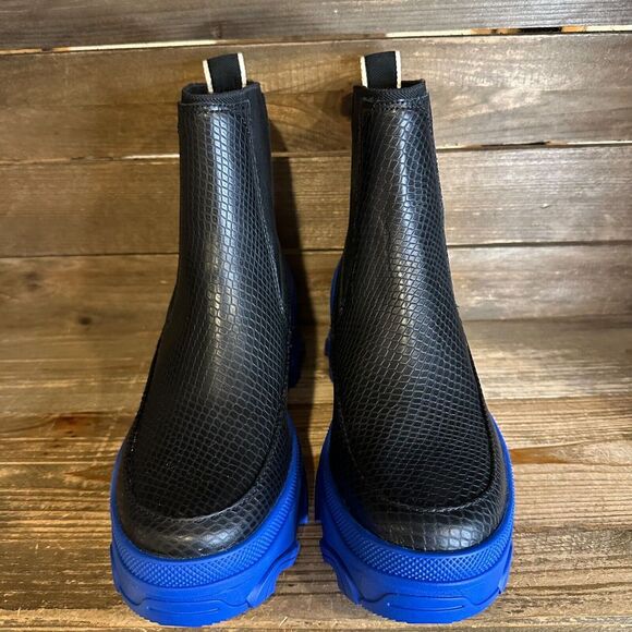 New Women Sorel Brex Chelsea Black Leather Mid Waterproof Ankle Boots Size 6.5 M - Picture 3 of 6